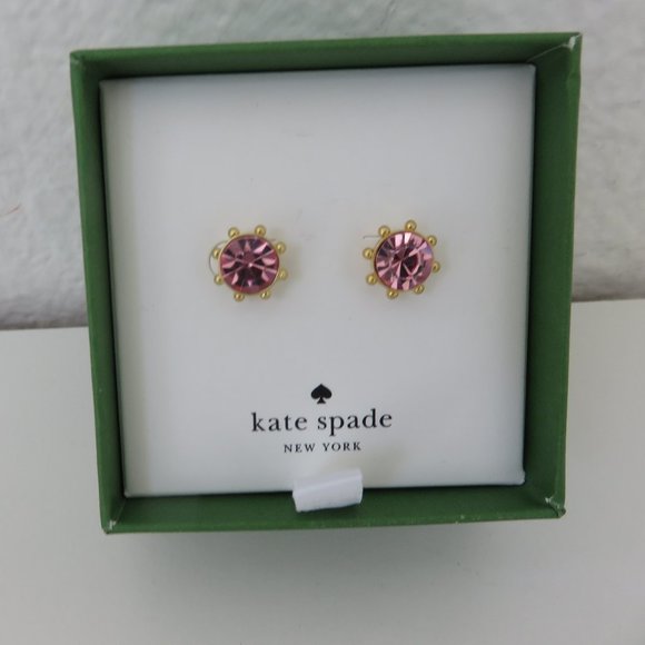 kate spade Jewelry - (#K-1) Kate Spade pink/Gold stud earrings